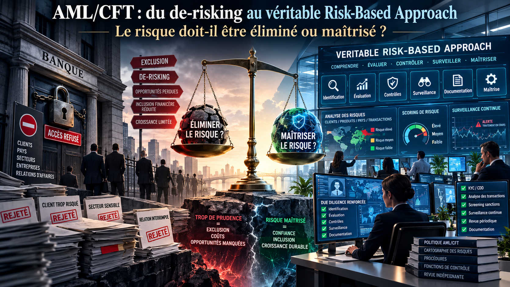 AML/CFT : du de-risking au véritable Risk-Based Approach