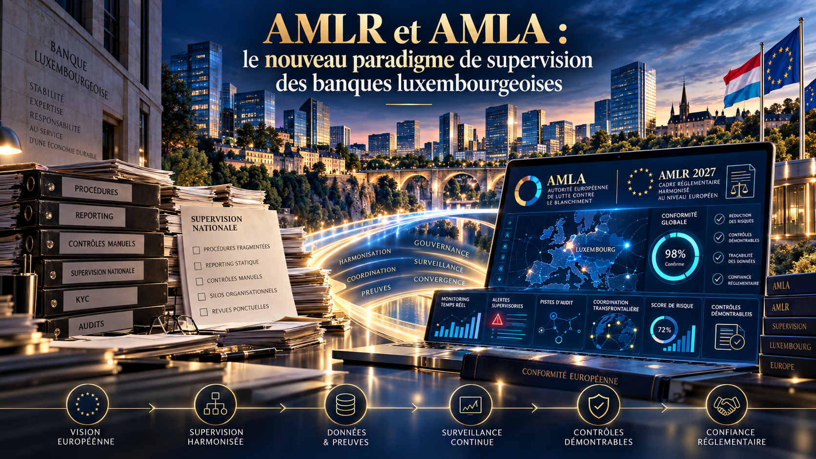 AMLR et AMLA : le nouveau paradigme de supervision des banques luxembourgeoises